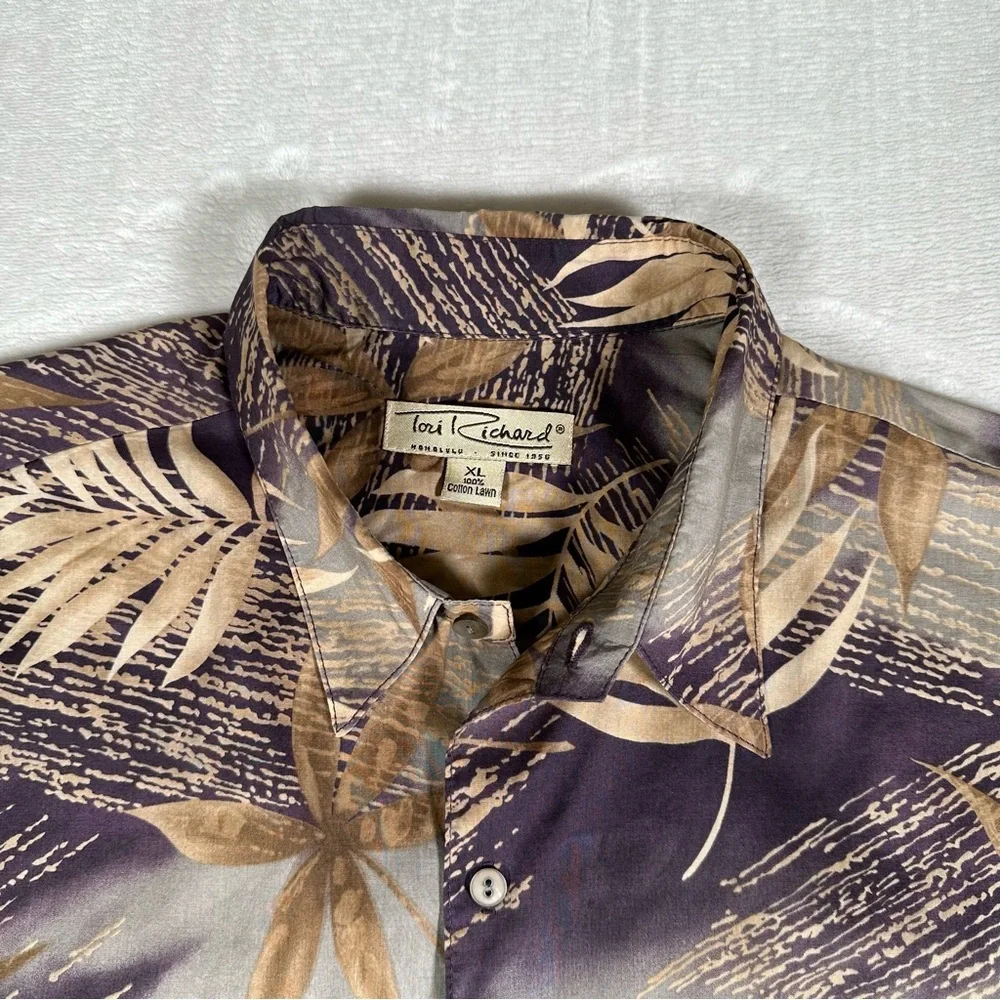 Tori Richard Honolulu Shirt Men Size XL Short Sleeve Hawaiian 100% Cotton Lawn - Picture 3 of 11